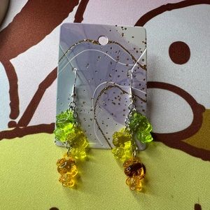 Citrus Gummy Bear Hello Kitty earrings
